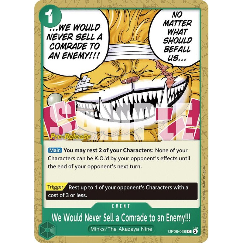 We Would Never Sell a Comrade to an Enemy!!! [Two Legends Pre-Release Cards]