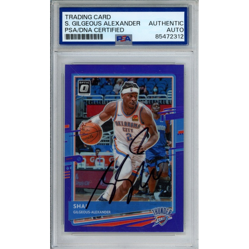 2020 OPTIC SHAI GILGEOUS ALEXANDER #143 PURPLE SIGNED PSA DNA