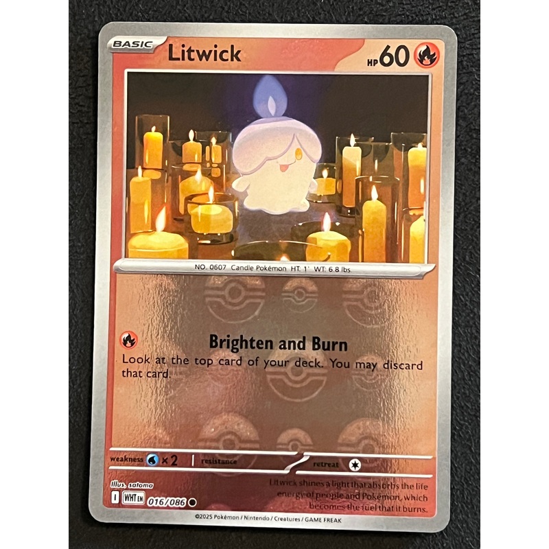 016/086 Litwick – Pokmon White Flare Common Reverse POKEBALL
