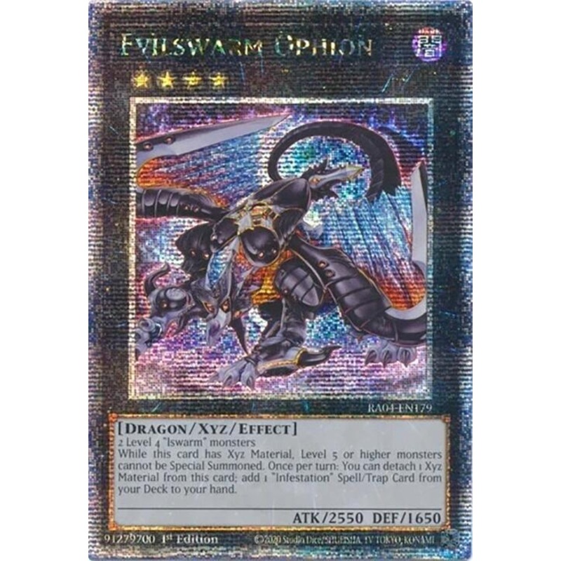 Evilswarm Ophion (1st Edition) (Quarter Century Secret Rare) – Quarter Century Stampede RA04-EN179