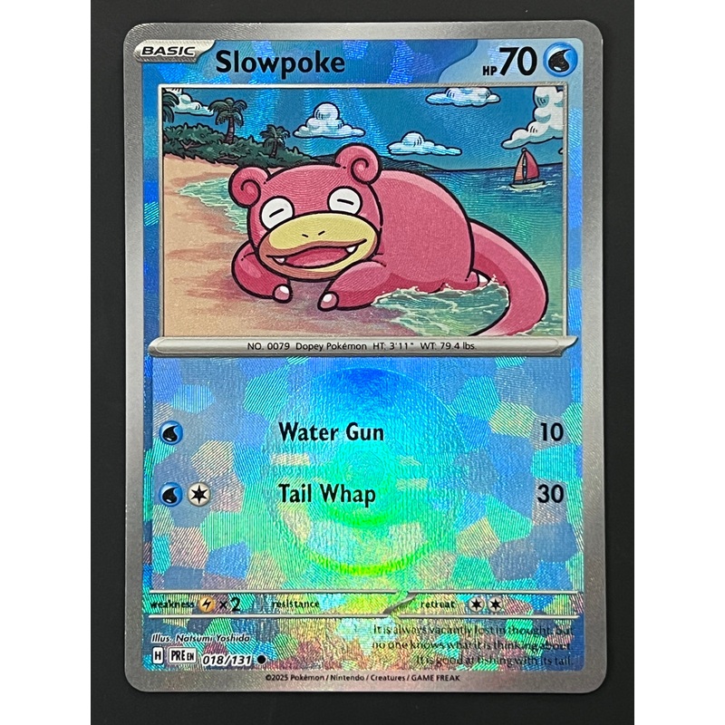 018/131 Slowpoke – Pokmon Prismatic Evolutions Common Reverse POKEBALL
