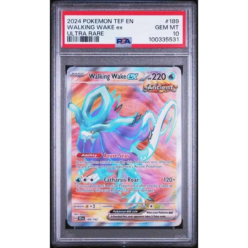 WALKING WAKE ex | 2024 POKEMON TEF EN-TEMPORAL FORCES 189 | ULTRA RARE | PSA GEM MT 10