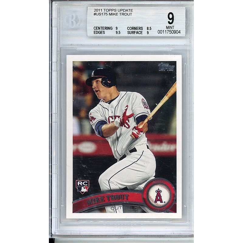 2011 Topps Update Mike Trout RC BGS 9
