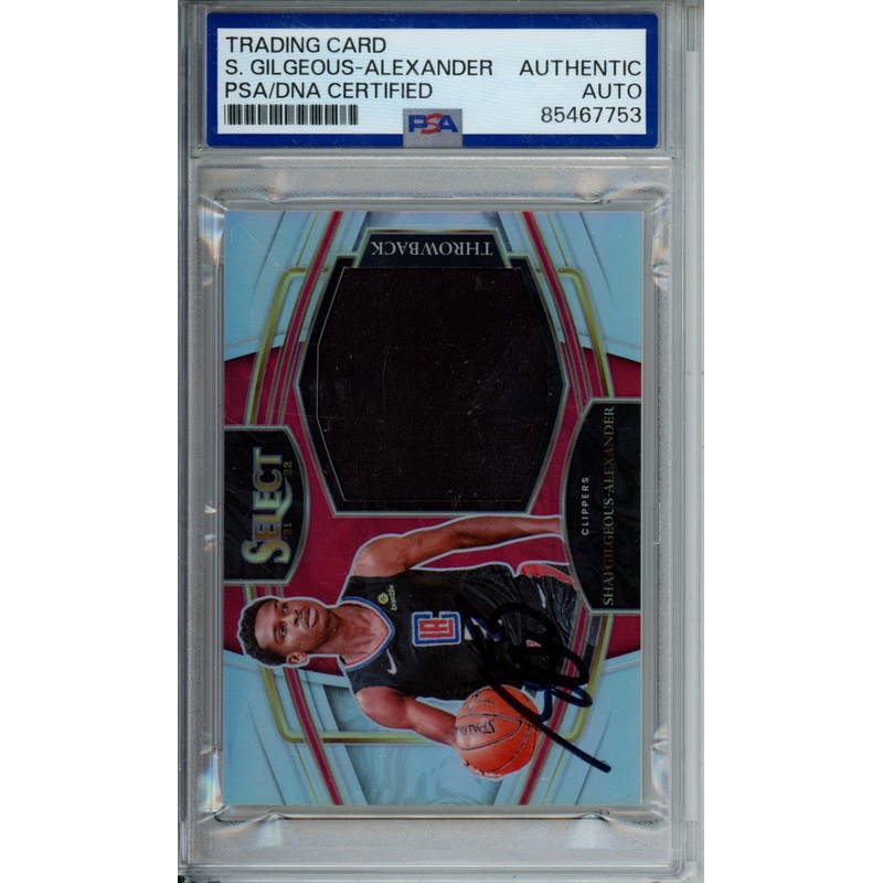 2021 SELECT SHAI GILGEOUS ALEXADNER #TMSGA RELIC SIGNED PSA DNA