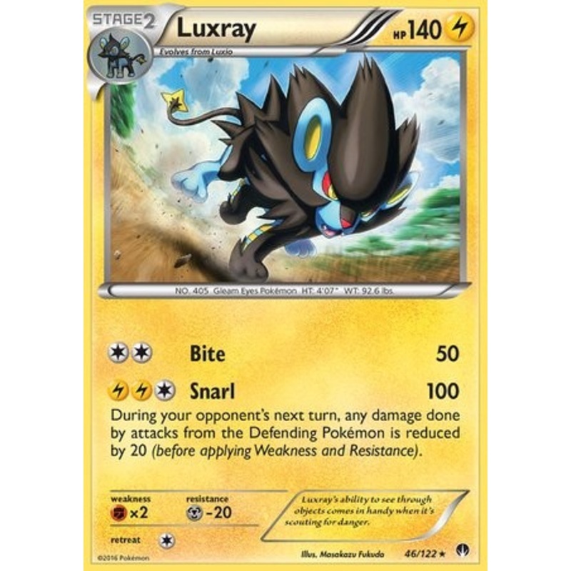 Luxray 46/122 Rare Pokemon Card (XY BREAKPoint)